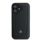 Mercedes iPhone 16 Case Leather Urban, Black