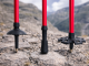 Nordic Walking Trekking Poles Verk Group Set with Cover, Red
