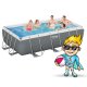Bestway 56441 Rectangular Frame Pool Set 404 x 201 x 100 cm, 11-in-1
