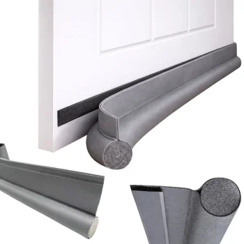 Self-Adhesive Door Draft Stopper, Noise Reduction, 96cm, Grey