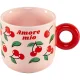 Bialetti Mercato Della Frutta Porcelain Coffee Mug Set, 2 Pieces, 300 ml