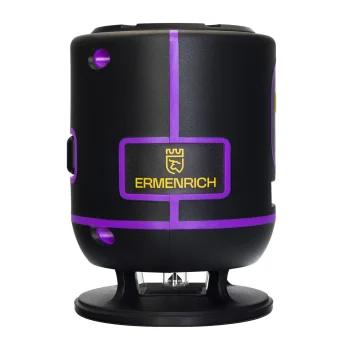 Laser Level Ermenrich LN20, 360°, 4 Green Lines, 30 m, Purple
