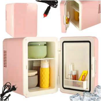 Portable Mini Fridge 4L Electric Cooler and Warmer for Food and Cosmetics, Pink