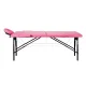 Balance Folding Massage Table, 2 Segments, Wooden Frame, Pink/Black