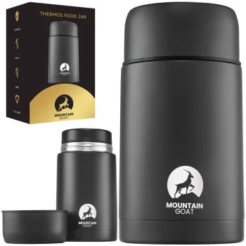 MOUNTAIN GOAT Stainless Steel Food Thermos 1 L, Black