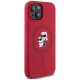 Karl Lagerfeld Silicone Karl&Choupette MagSafe Case for iPhone 15, Red