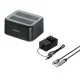 Docking station 2 2.5\"/3.5\" drives SATA HDD/SSD - black