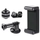 Phone and Action Camera Holder with Adapter - Black