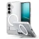 Spigen Ultra Hybrid MagSafe Case for Samsung Galaxy S26, Clear and White