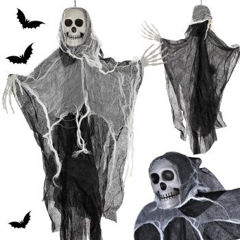 Hanging Ghost Skeleton Halloween Decoration 80 cm