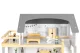 ECOTOYS Wooden Dollhouse with 18-Piece Furniture Set and 4 Dolls