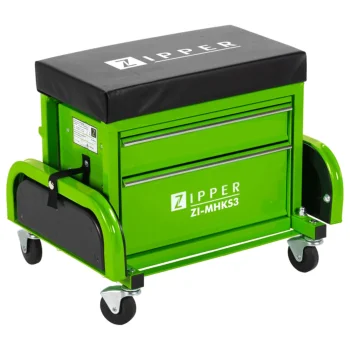 Mechanic Seat with Drawers Zipper ZI-MHKS3, Green / Black