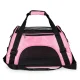 Travel pet carrier bag for cats and dogs, pink