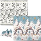 Educational Kids Folding Foam Mat 200x180x1cm Nukido NK-340, Safari-Mountains