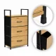 Storage Cabinet with 3 Fabric Drawers ModernHome, 59 x 24 x 81 cm