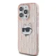 Karl Lagerfeld iPhone 14 Pro Case IML Choupette Head & Monogram, Pink