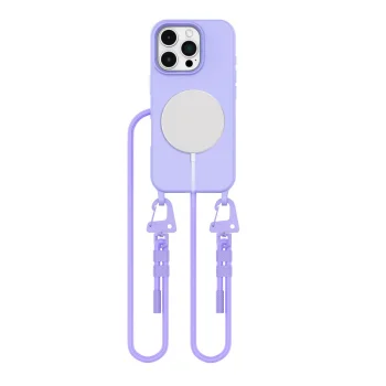 Tech-Protect iPhone 16 Pro Max Case MagNecklace MagSafe with Lanyard, Purple