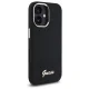 Dėklas Guess Silicone Script Metal Logo & Frame iPhone 16 Plus, juodas