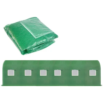 Replacement Foil Greenhouse Cover 6x2.5x2 m, Green