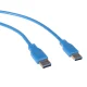 USB 3.0 Cable Maclean MCTV-582, USB-A to USB-A, 1.8 m, Blue