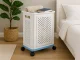 Spacious Plastic Rolling Basket for Laundry and Toys, 40L