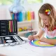 64-Piece Kids Art Set for Drawing and Painting in a Portable Case