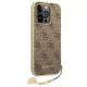 Guess GUHCP14LGF4GBR iPhone 14 Pro Case, 4G Charms Collection, Brown