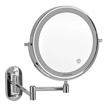 Humanas HS-BM01 Bathroom Mirror with LED Lighting, Silver