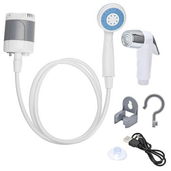 Portable Camping Shower with Electric Pump and Rechargeable Battery