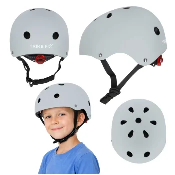 Kids Cycling Helmet Trike Fix with LED, M (55-58 cm), Dark Grey