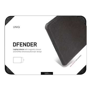 Uniq Etui Dfender Case Sleeve Cover for Laptop MacBook 16'', Black