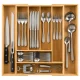 Zortiva Expandable Bamboo Cutlery Drawer Organizer