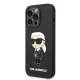 Karl Lagerfeld Silicone Ikonik MagSafe Case for iPhone 14 Pro - Black