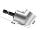 Angle adapter for screwdriver bits, 1/4\" HEX drive, 105°