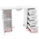 Manicure Desk with Dust Collector 2027 Two Cabinets, White