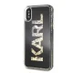 Karl Lagerfeld Glitter Karl Logo dėklas iPhone X / Xs, juodas