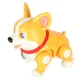 Interactive Robot Dog Corgi with Light and Music, Light Brown/White