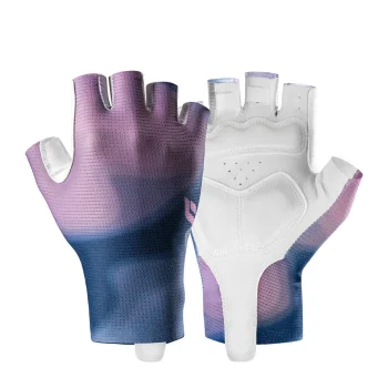 Rockbros S389 Women's Short Finger Shock Absorbing Cycling Gloves Size L - Purple