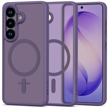 Tech-Protect Magmat MagSafe Case for Samsung Galaxy S26 - Matte Purple