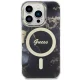Guess iPhone 14 Pro Max Case Golden Marble MagSafe, Black