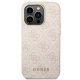 Apple iPhone 14 Pro Max 6,7\" Guess 4G Metal Gold Logo Case Cover (GUHCP14XG4GFPI), Pink