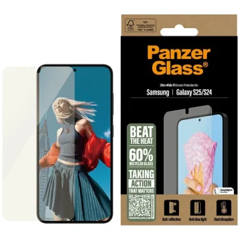 PanzerGlass All-in-One Ultra-Wide Fit Tempered Glass  Samsung Galaxy S25