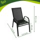 Gardlov Outdoor Garden Chair Set 4 Pcs, Black