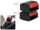Seat Belt Buckle Adapter and Stopper Clip, 2 Pack, Black