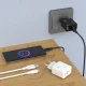 Dudao A23TEU GaN USB-A Wall Charger 2.4A with USB-A - USB-C Cable - White