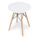 Round Dining Table for 2 Small Kitchen Table 60cm ModernHome, White