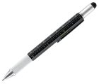 6-in-1 Multifunction Pen with Stylus, Level, Ruler & Screwdriver, black-silver