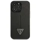 Guess Saffiano Triangle Logo Case for iPhone 14 Pro Max - Black