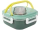 Lunch Box with Compartments and Cutlery, Green, 1000ml