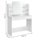ModernHome PWSHT-20 Cosmetic Dressing Table with Mirror, White